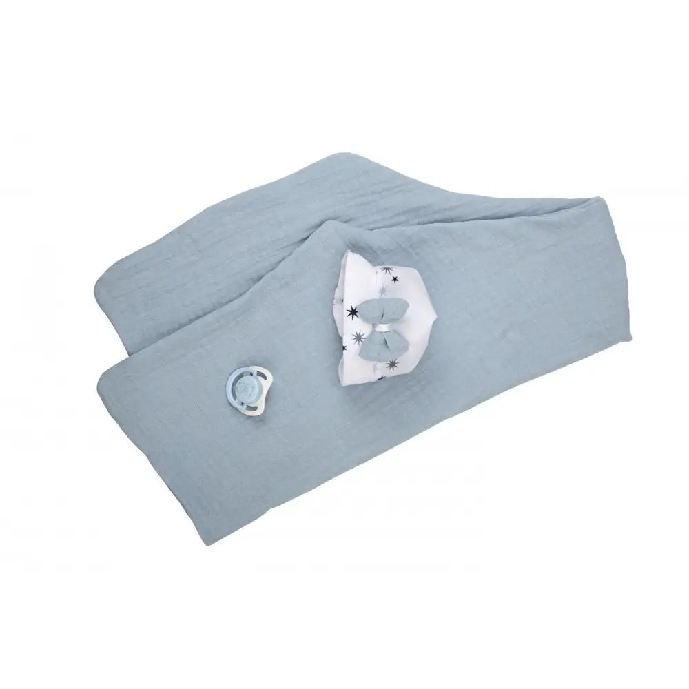 Arias Dukke Elegance Nia 33 cm m. dusty blå tæppe