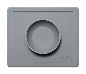 Ezpz dækkeserviet og skål i ét - Happy Bowl - Grå