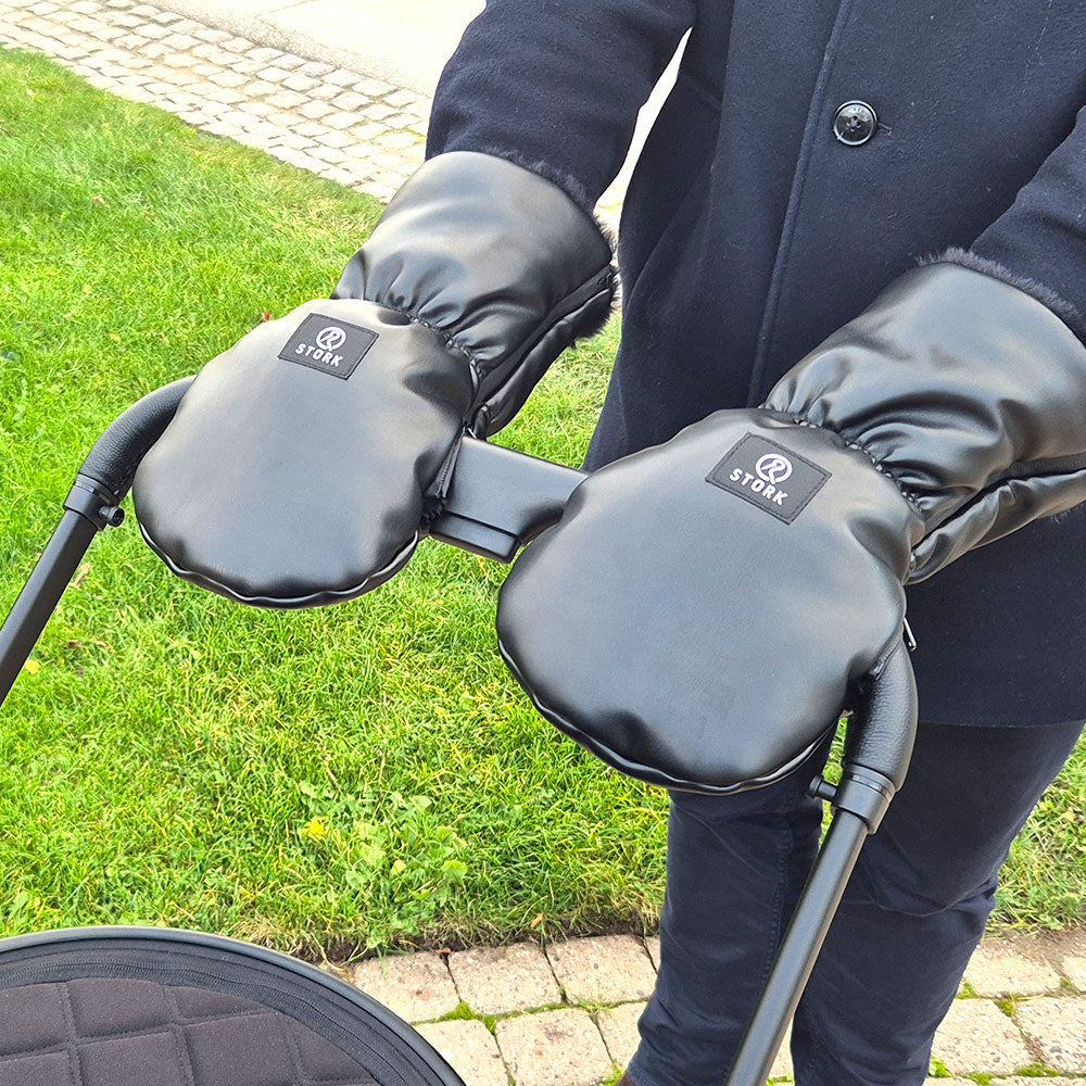 Stork Barnevognshandsker - Sort