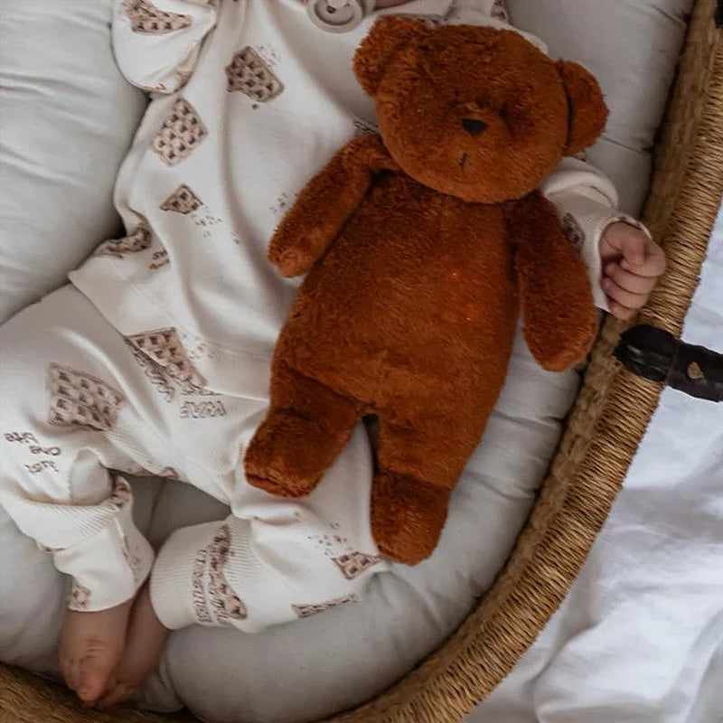 Moonie økologisk brummende bjørn m. Lampe - caramel natur