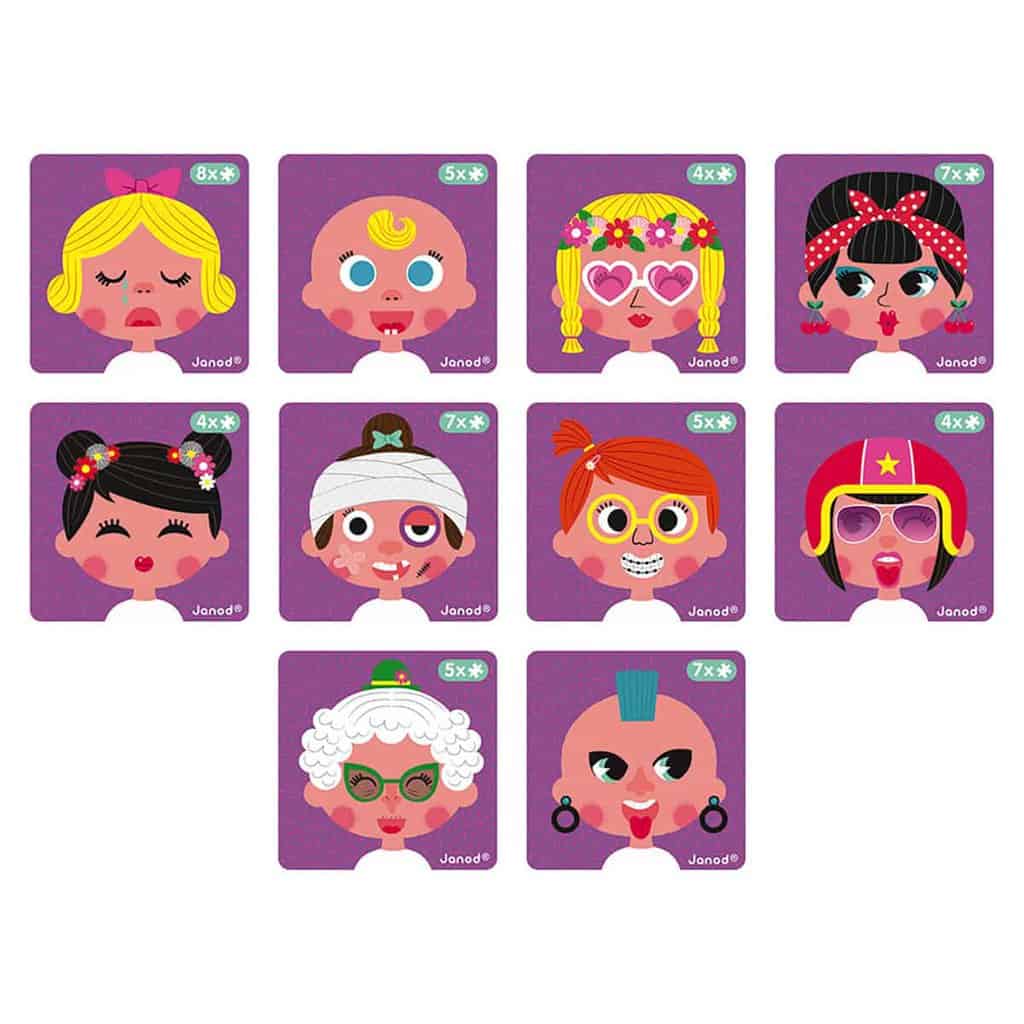 Janod Girl’s Crazy Faces Magnetibook