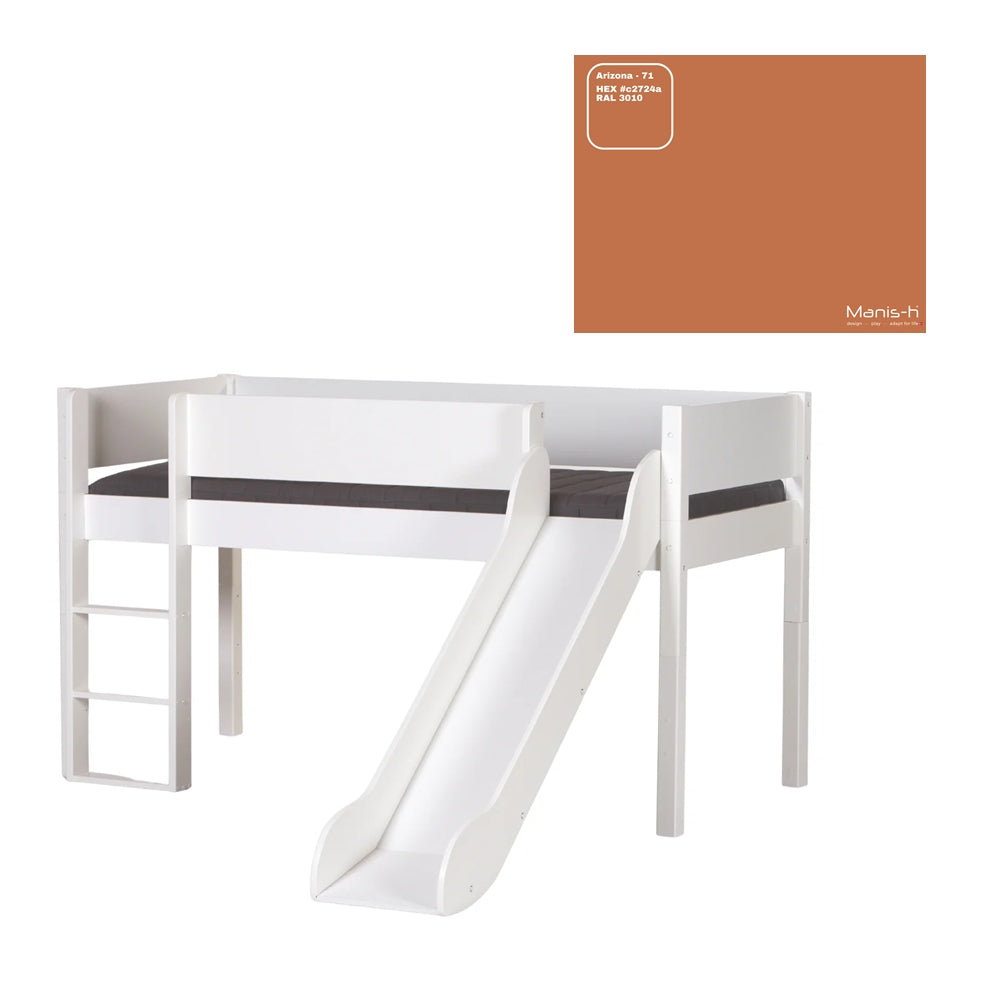 Loke Halvhøjseng med rutsjebane - Flere Farver