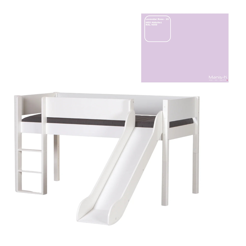 Loke Halvhøjseng med rutsjebane - Flere Farver