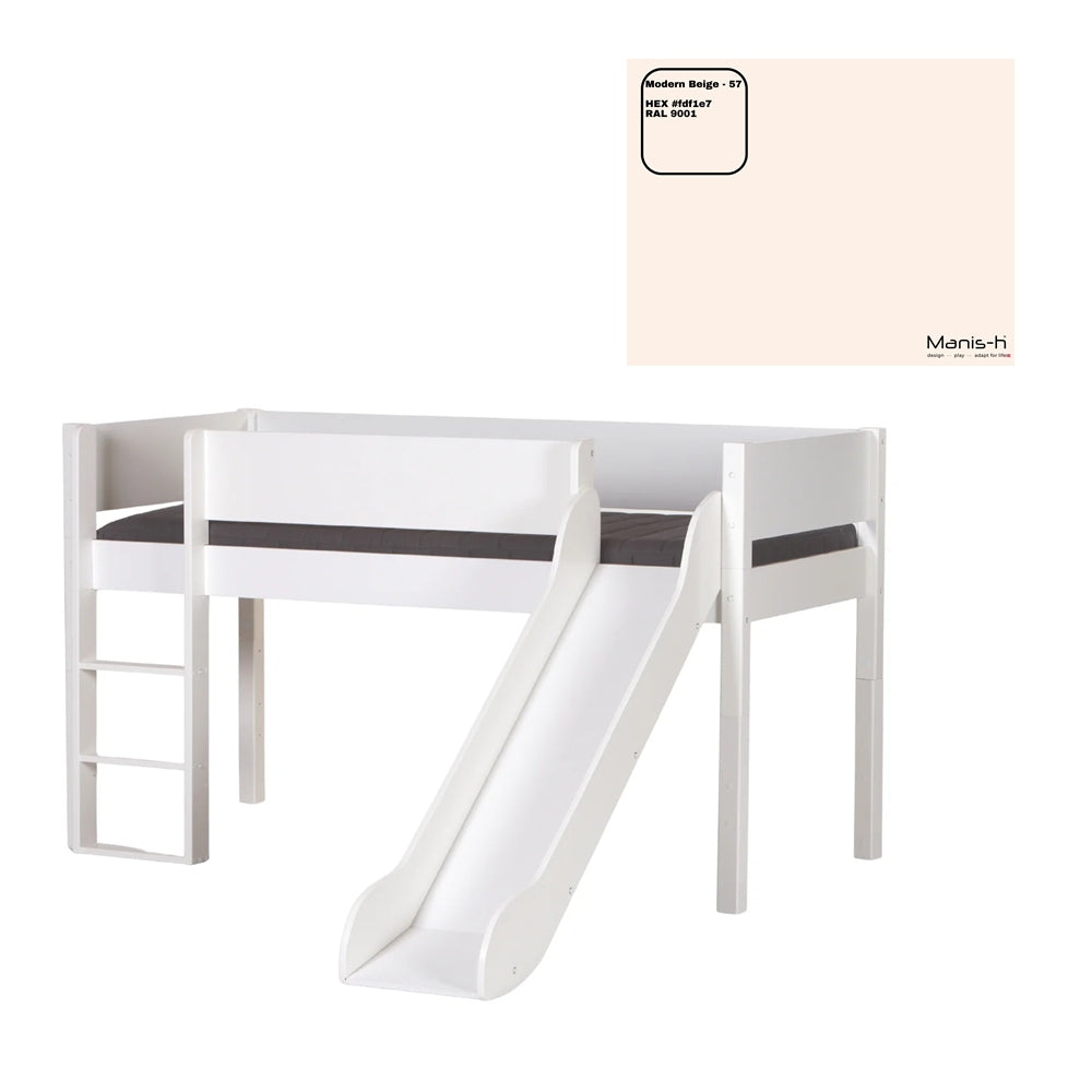 Loke Halvhøjseng med rutsjebane - Flere Farver