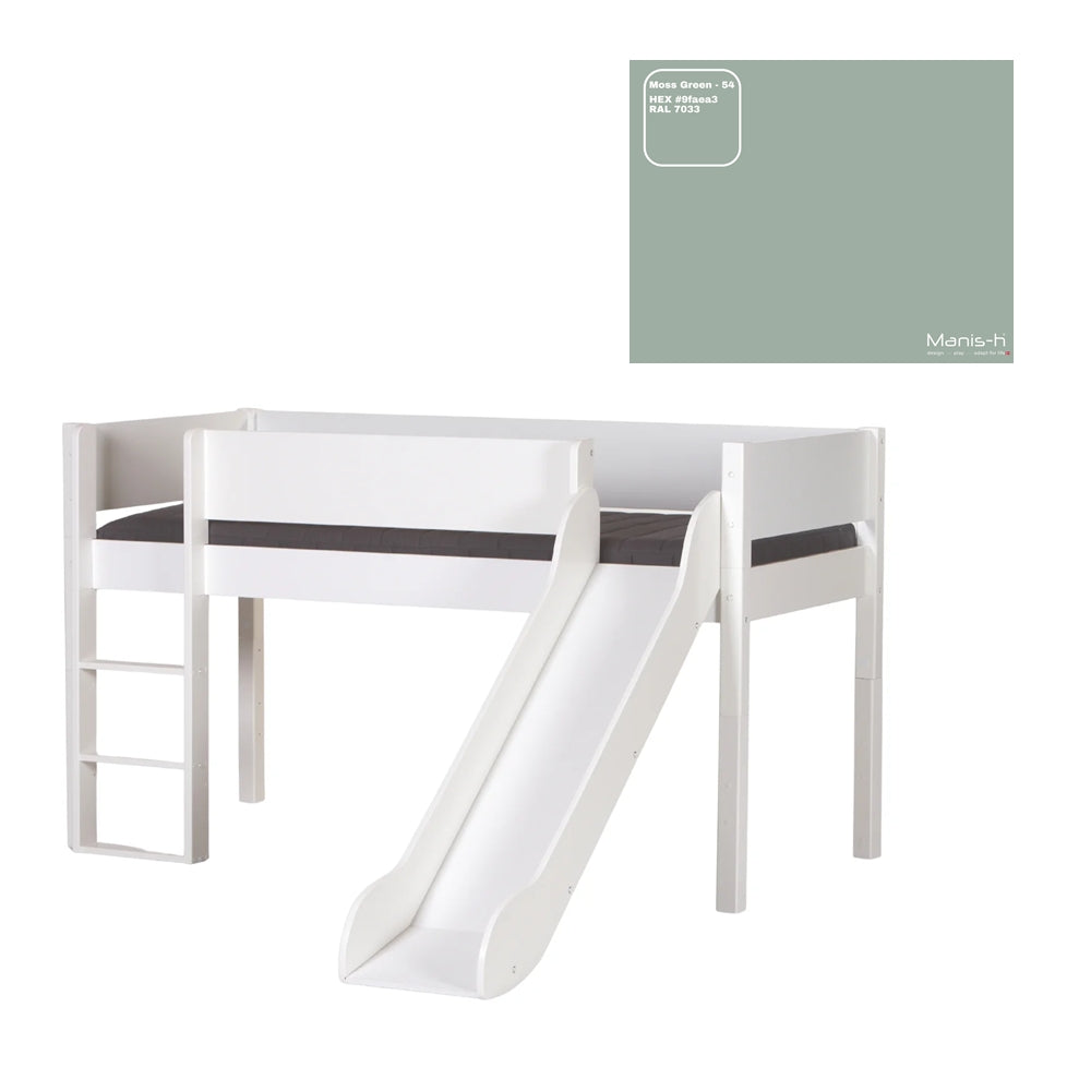 Loke Halvhøjseng med rutsjebane - Flere Farver