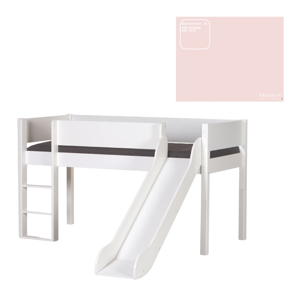 Loke Halvhøjseng med rutsjebane - Flere Farver