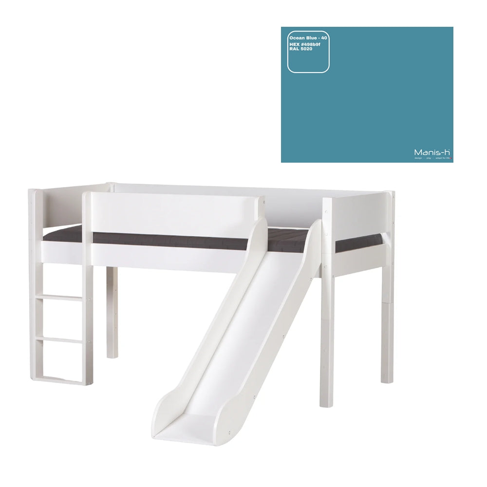 Loke Halvhøjseng med rutsjebane - Flere Farver