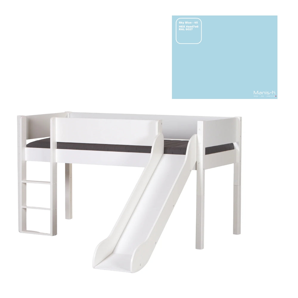 Loke Halvhøjseng med rutsjebane - Flere Farver