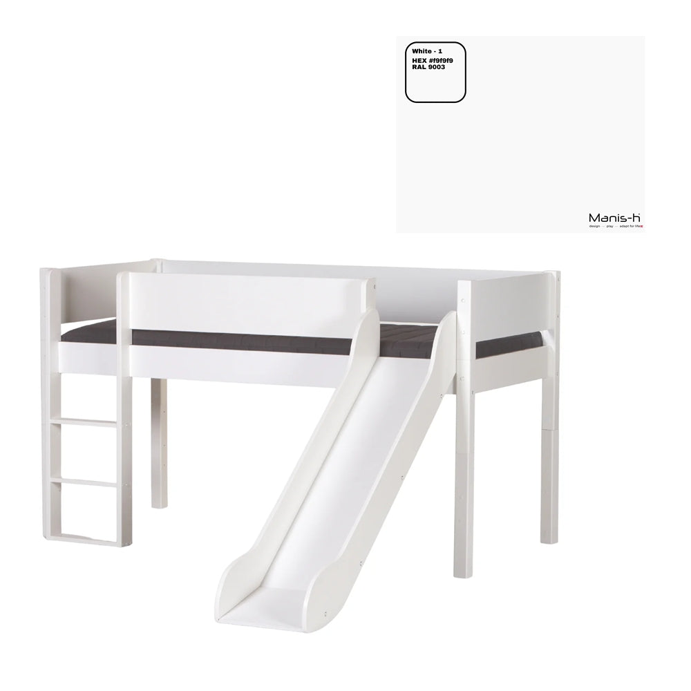 Loke Halvhøjseng med rutsjebane - Flere Farver