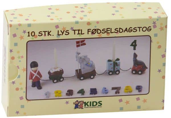 Kids by Friis fødselsdagslys til tog 10 lys i en æske