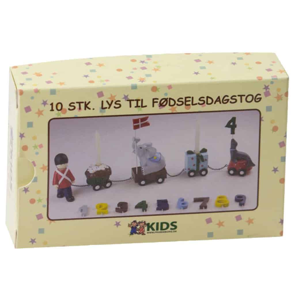 Kids by Friis fødselsdagslys til tog 10 lys i en æske