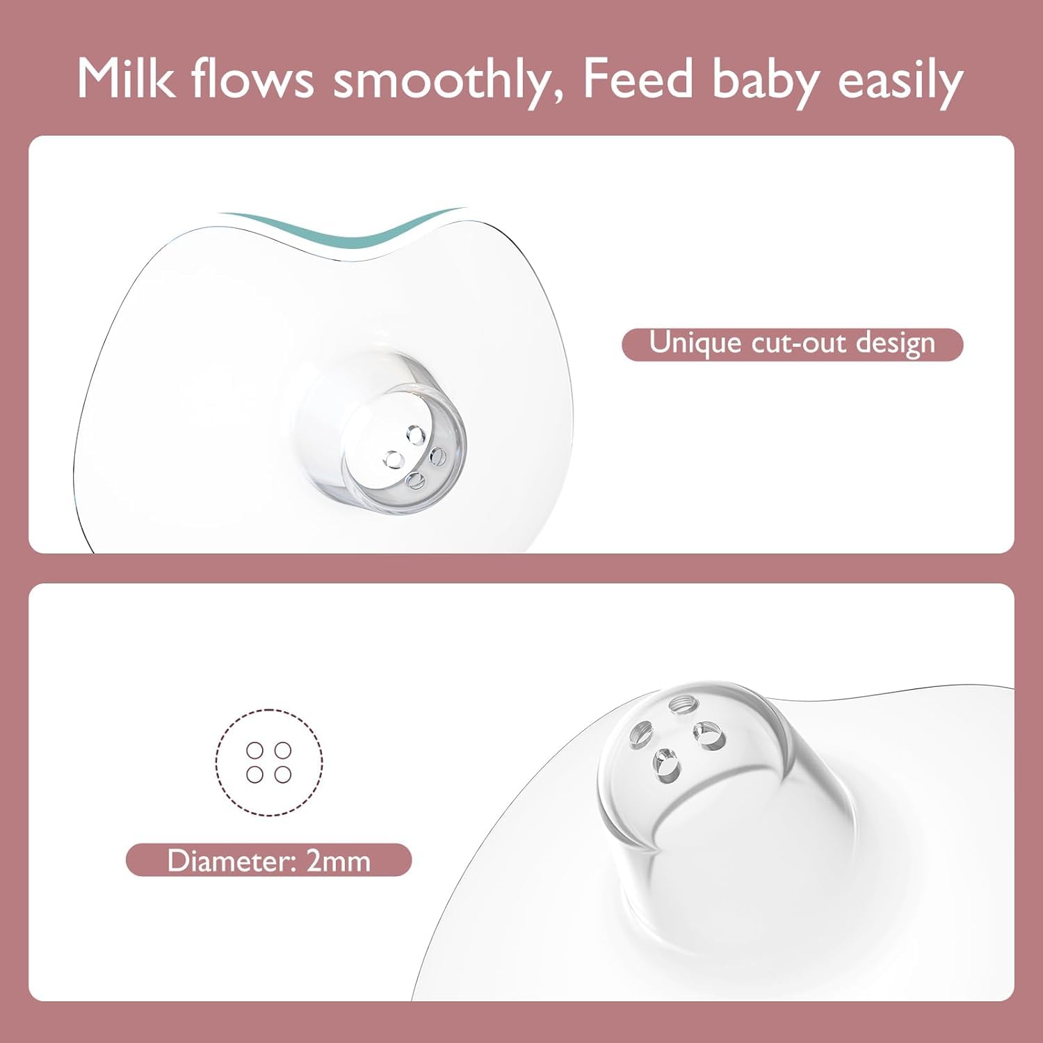 Momcozy Silikone brystskjold - 17 mm