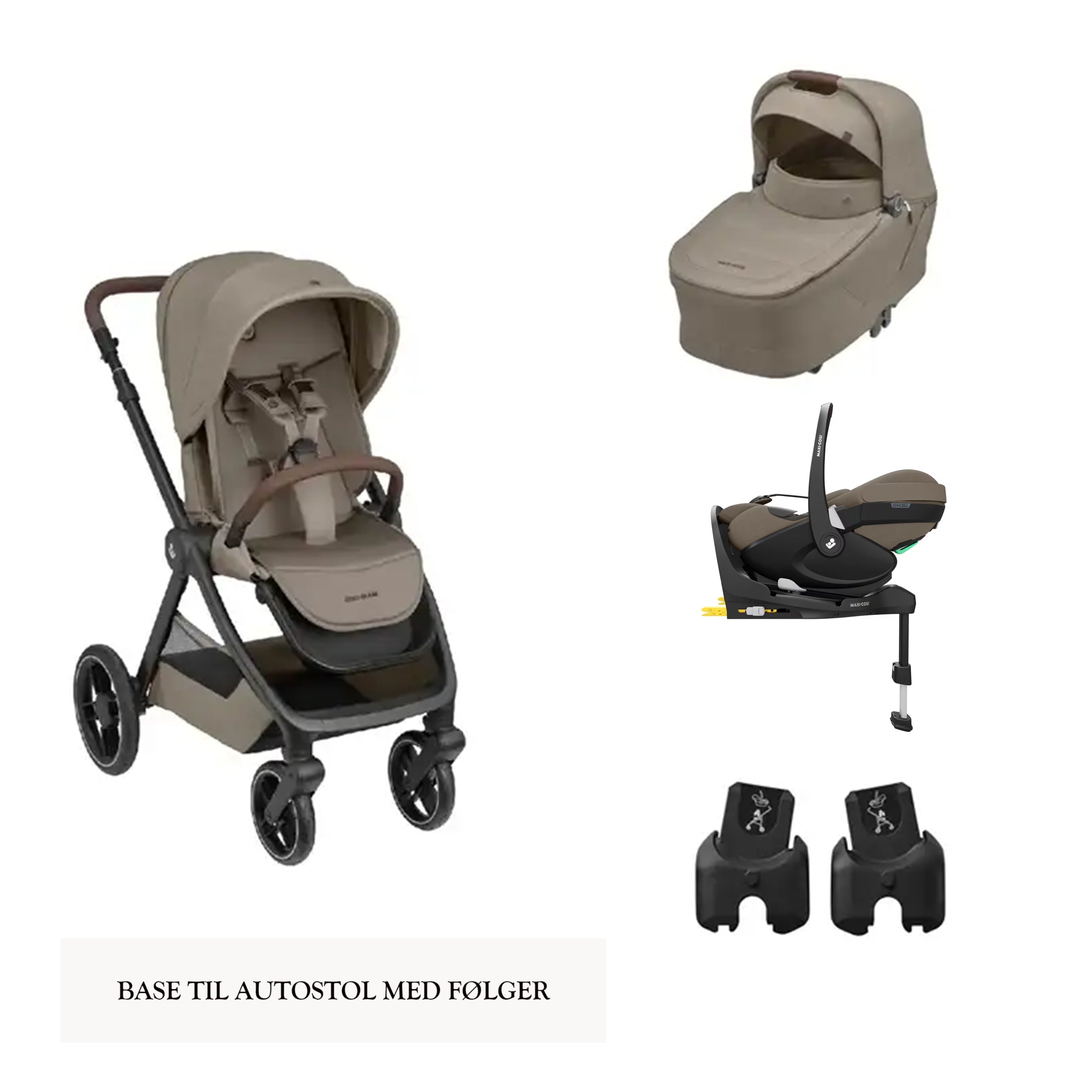 Maxi-Cosi Travel set inkl. adapter og isofix base