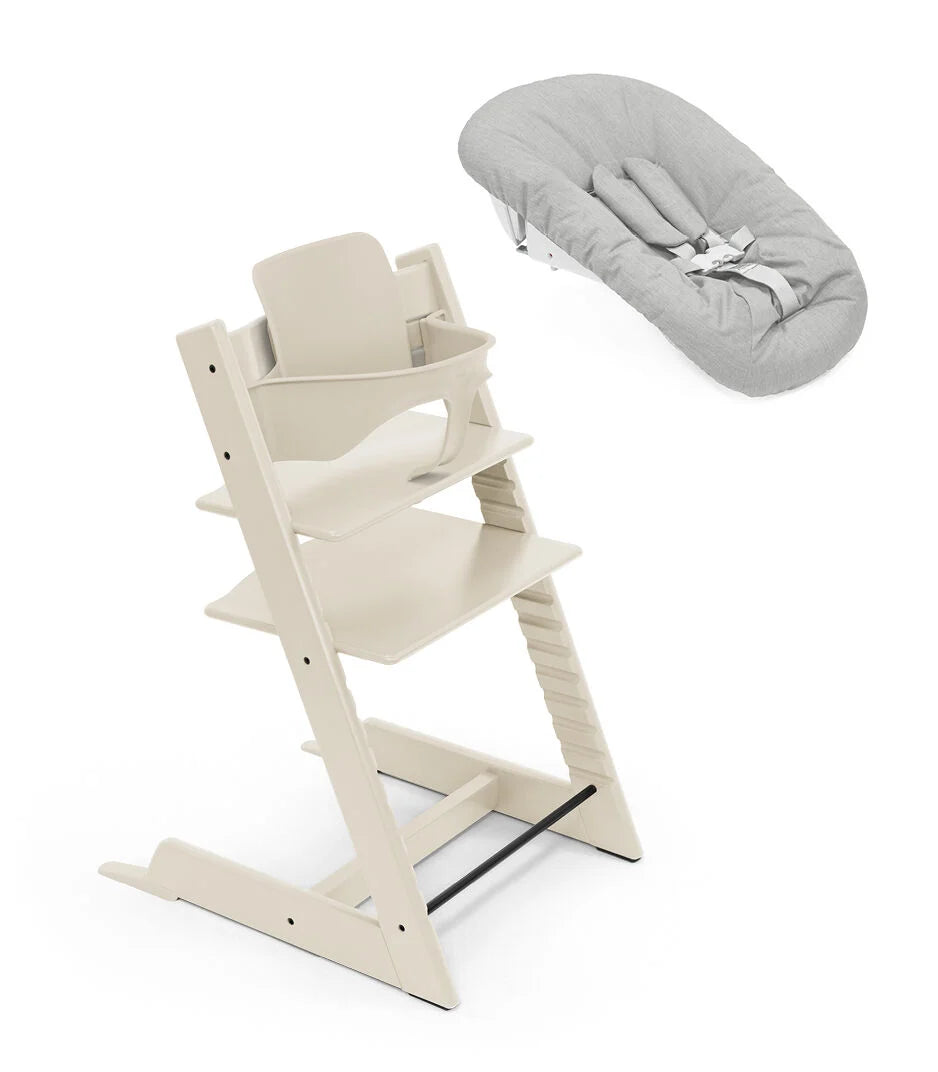 Stokke Tripp Trapp Bundle - Højstol, Babyset og Newborn - Vanilla White