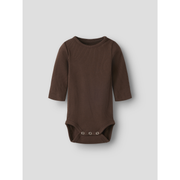 Name It Ensfarvet langærmet body til baby/neutral
